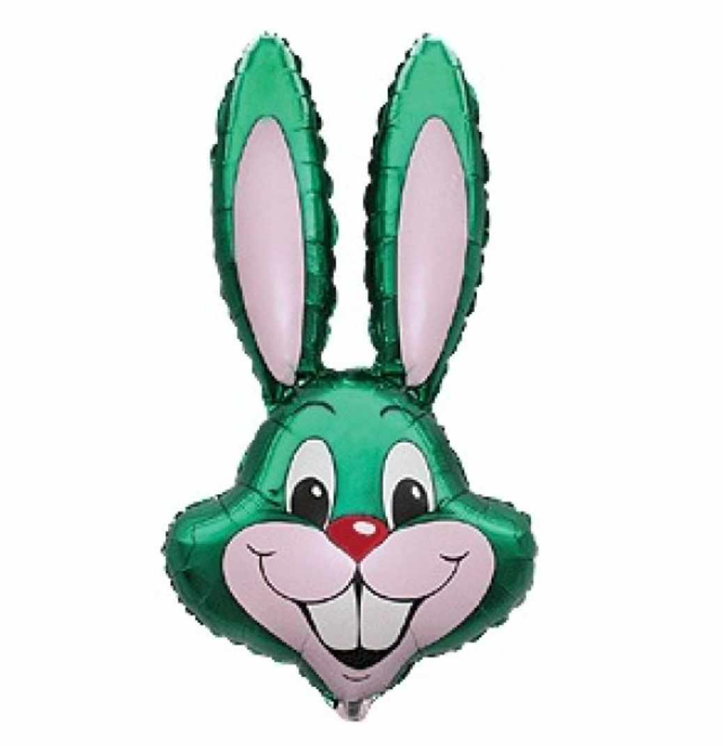 Green easter Bunny stuffed balloon gift for Easter. Better than a gift hamper and filled with yummy chocolate