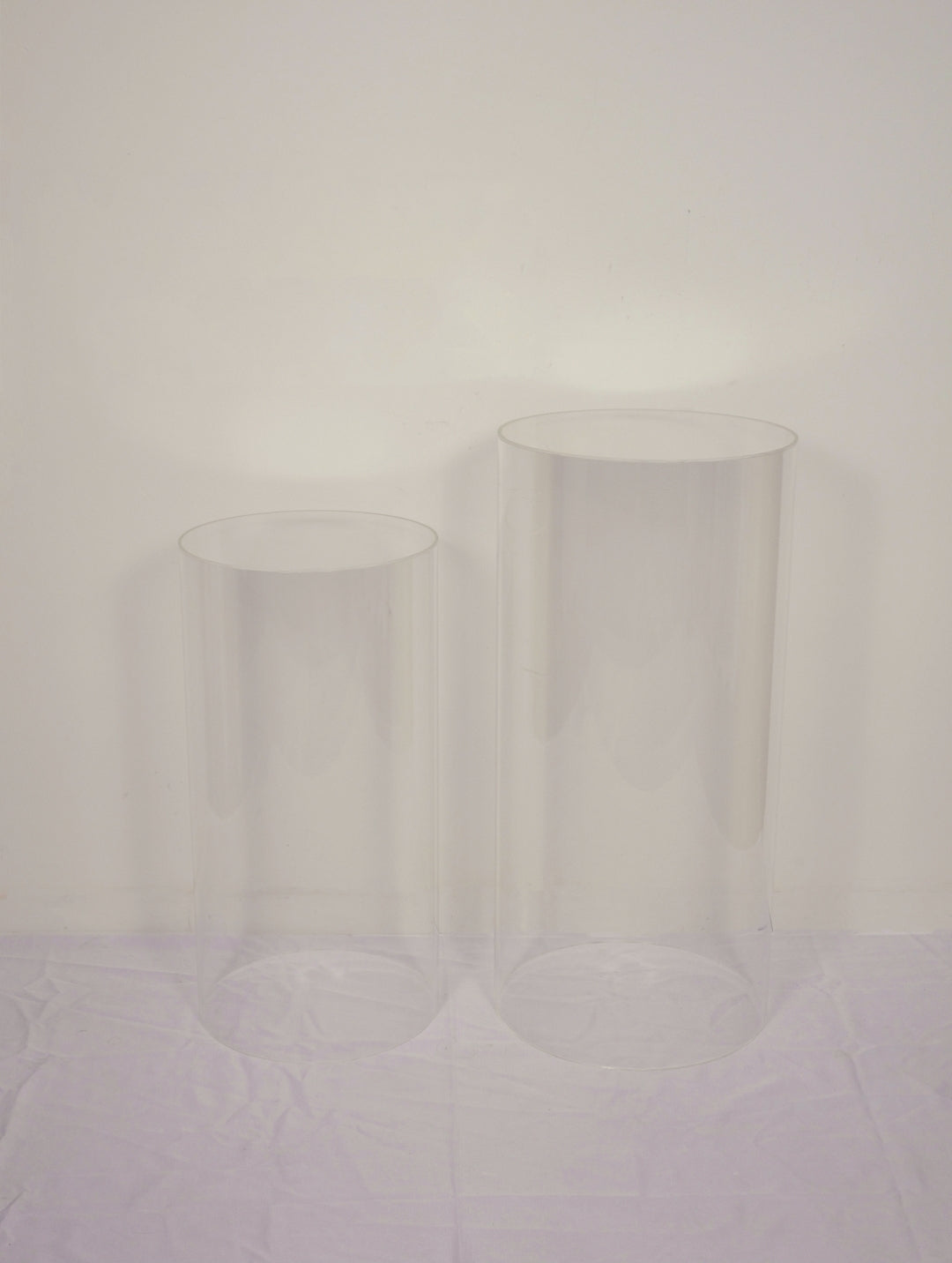 Clear acrylic plinth for hire in Sydney, medium and large available
