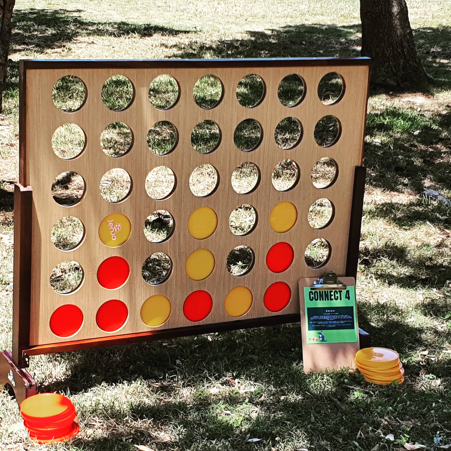 Mega Connect four, Large Lawn game hire for picnics, engagement parties, birthday party entertainment, corporate functions and more