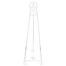 White ornate eaeel to display seating charts at christenings, baptisms or welcome signs at events