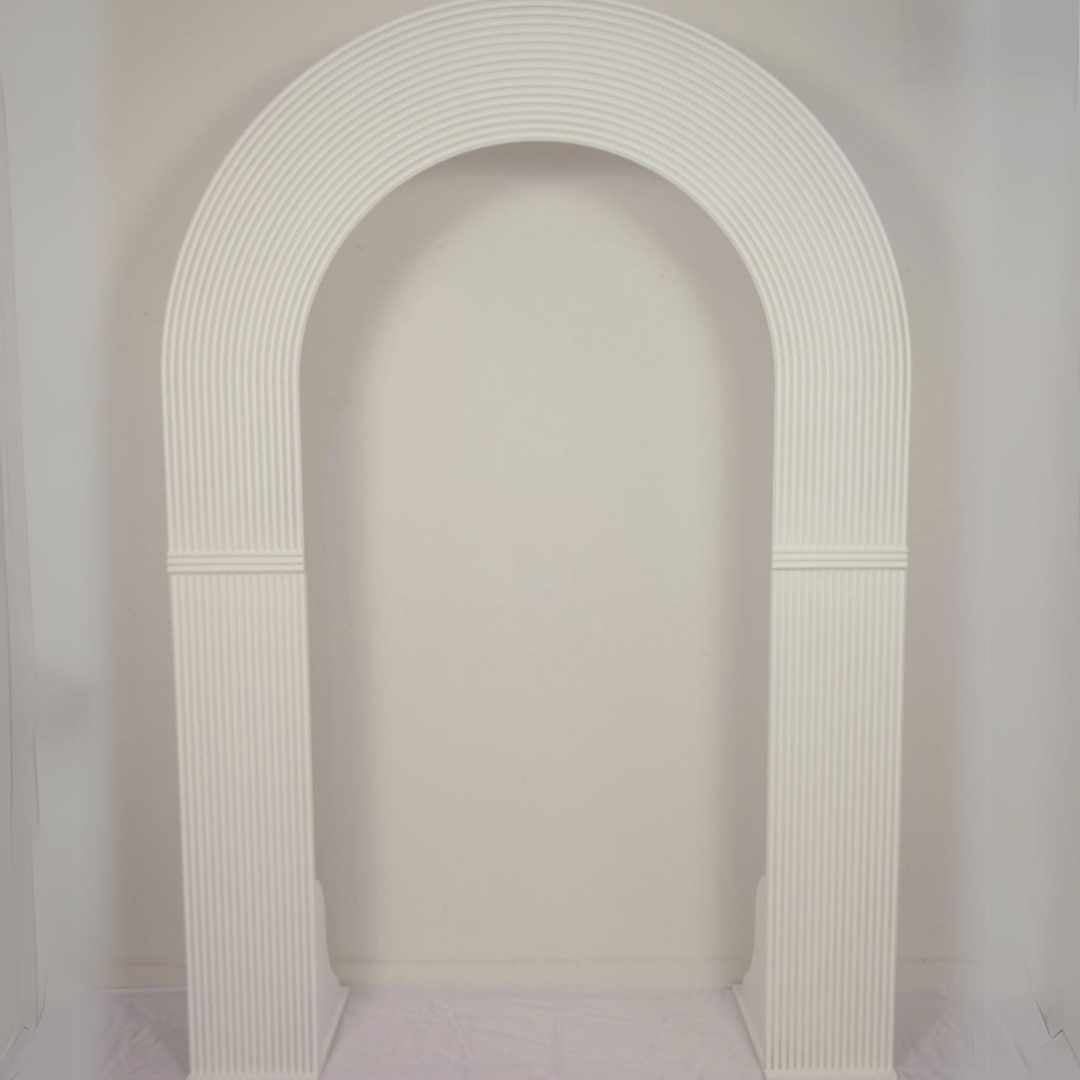 Open ripple arch backdrop for engagement party, bridal room display or birthday party decorations