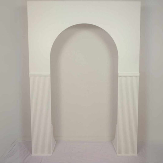 Open Square arch backdrop. add florals, balloons and Personalisation for Birthday party decorations, bridal suite decor or Christening celebrations