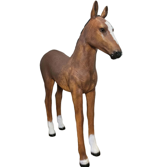Brown horse statue for children's parties an Barnyard bashes